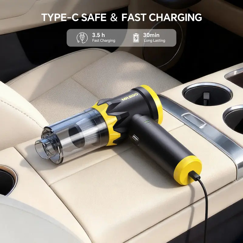 G2 Car Vacuum: 20000Pa Powerful Cordless 4-in-1 Mini Cleaner